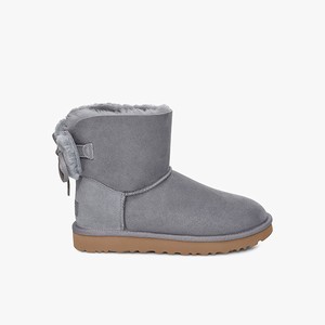 Ugg Classic Double Bow Mini Women Classic Boots Grey (9624KMGIQ)